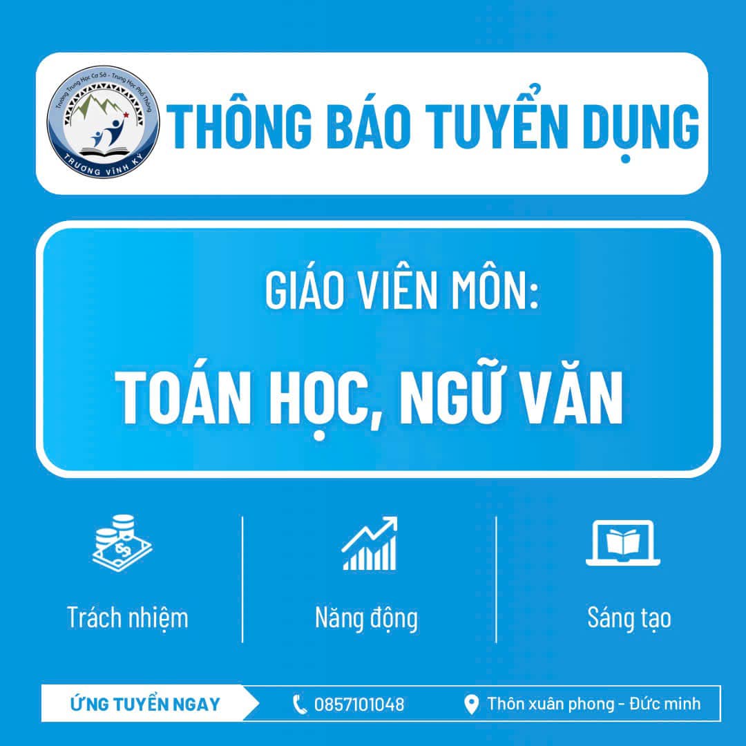 TUYỂN DỤNG GIÁO VIÊN